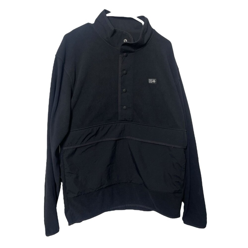 Mountain Hardware Jacket Men's 2XL XXL Microchill Snap Pullover black Fleece